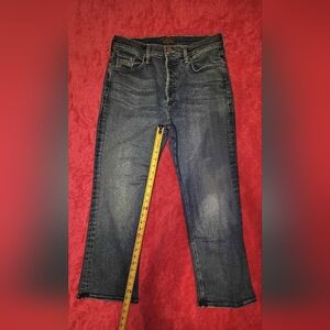Mother The Tripper Ankle Jeans Size 32 Button Fly Straight Leg Made In the USA